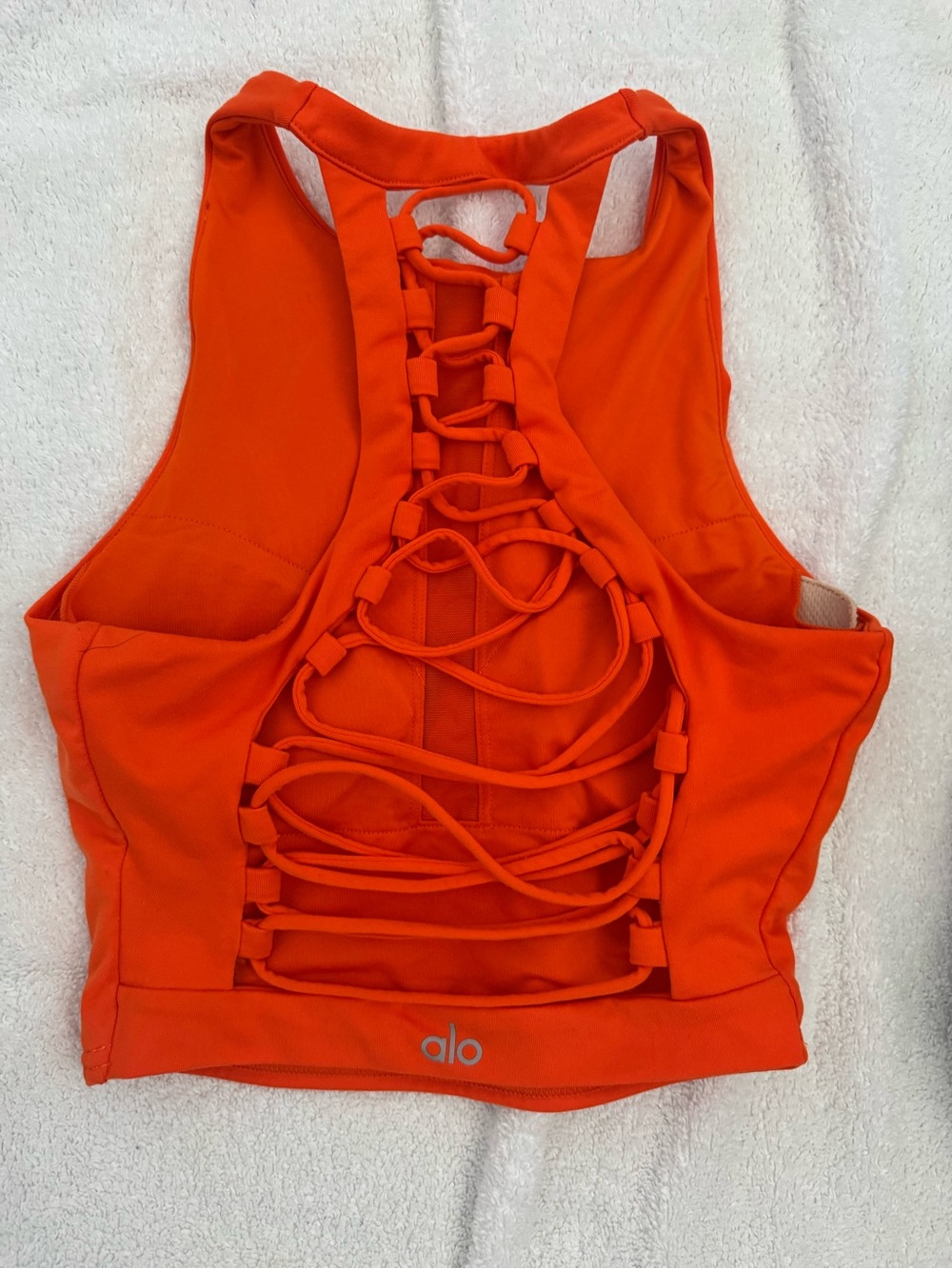 ALO Yoga Orange Strappy Back Top - Movement Style XS